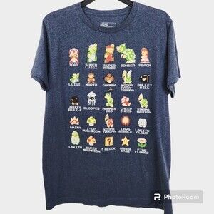 Super Mario Bros. Mens Multi-Character Short Sleeve Tee Size Medium